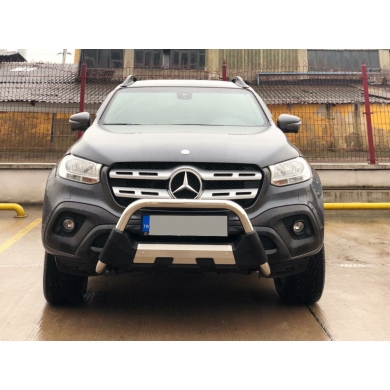 Mercedes X-Class 2017+ Off Road Krom Poliüretan Ön Koruma Ön Tampon Koruma Demiri Krom Amazonplus AQM4WD