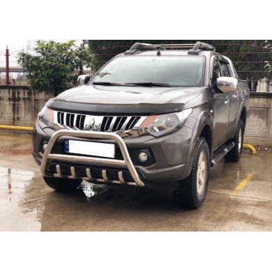 Mitsubishi L200 2007+ Off Road Krom Karterli Ön Koruma Ön Tampon Koruma Demiri Informplus AQM4WD