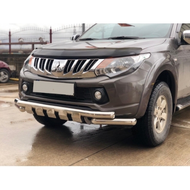 Mitsubishi L200 2007+ Off Road Krom Ön Koruma Ön Tampon Koruma Demiri Glocity AQM4WD