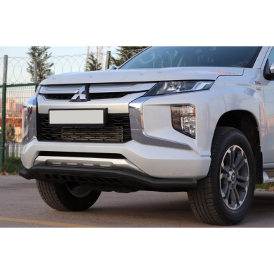 Mitsubishi L200 2007+ Off Road Saclı Ön Koruma Ön Tampon Koruma Demiri Siyah GloPlus AQM4WD