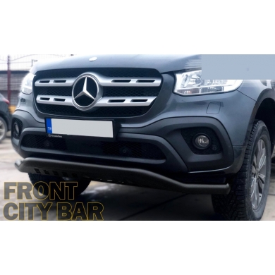 Mercedes X-Class 2017+ Off Road Saclı Ön Koruma Ön Tampon Koruma Demiri Siyah GloPlus AQM4WD